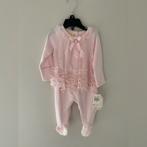 Long sleeve pink onesie